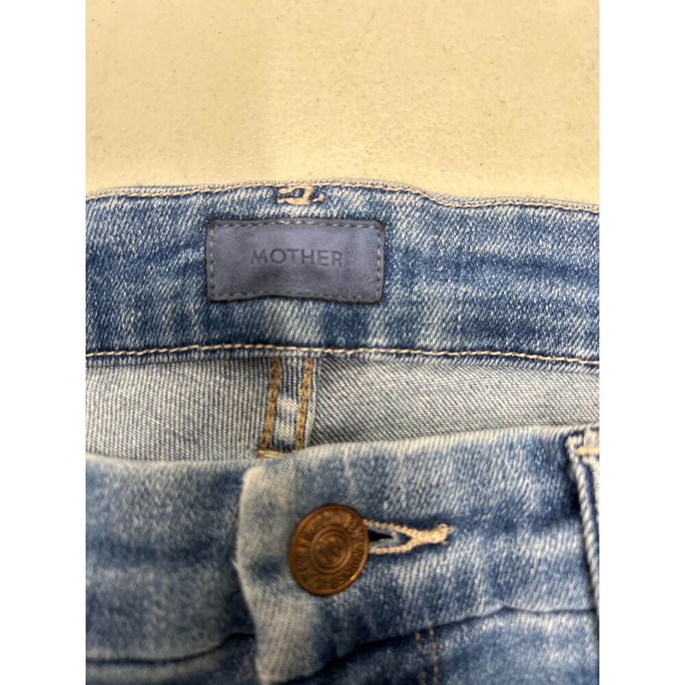 MOTHER JEANS The Looker Crop Stretch Denim 30 Let's Just Be Friends Medium Wash - Picture 7 of 7